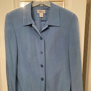 Women’s Blue Silk Blazer